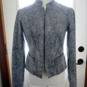 WHBM Gorgeous Python printed Moto Jacket